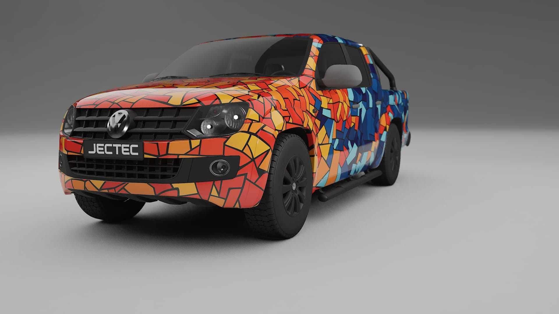 VW Amarok 2H BARCELONA – Tervezett Wrap PPF készlet nyomtatható poliuretán fóliából