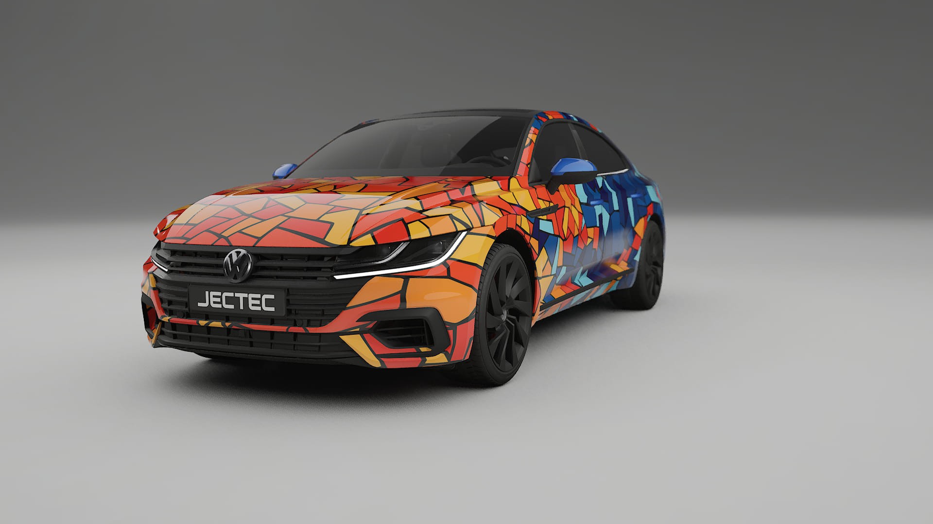 VW Arteon R 3H prefacelift pre-LCI BARCELONA – Tervezett Wrap PPF készlet nyomtatható poliuretán fóliából