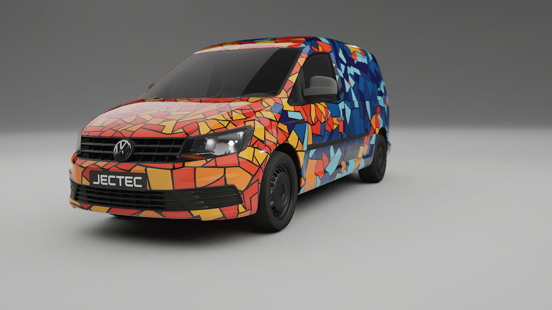 VW Caddy Maxi SB BARCELONA – Tervezett Wrap PPF készlet nyomtatható poliuretán fóliából
