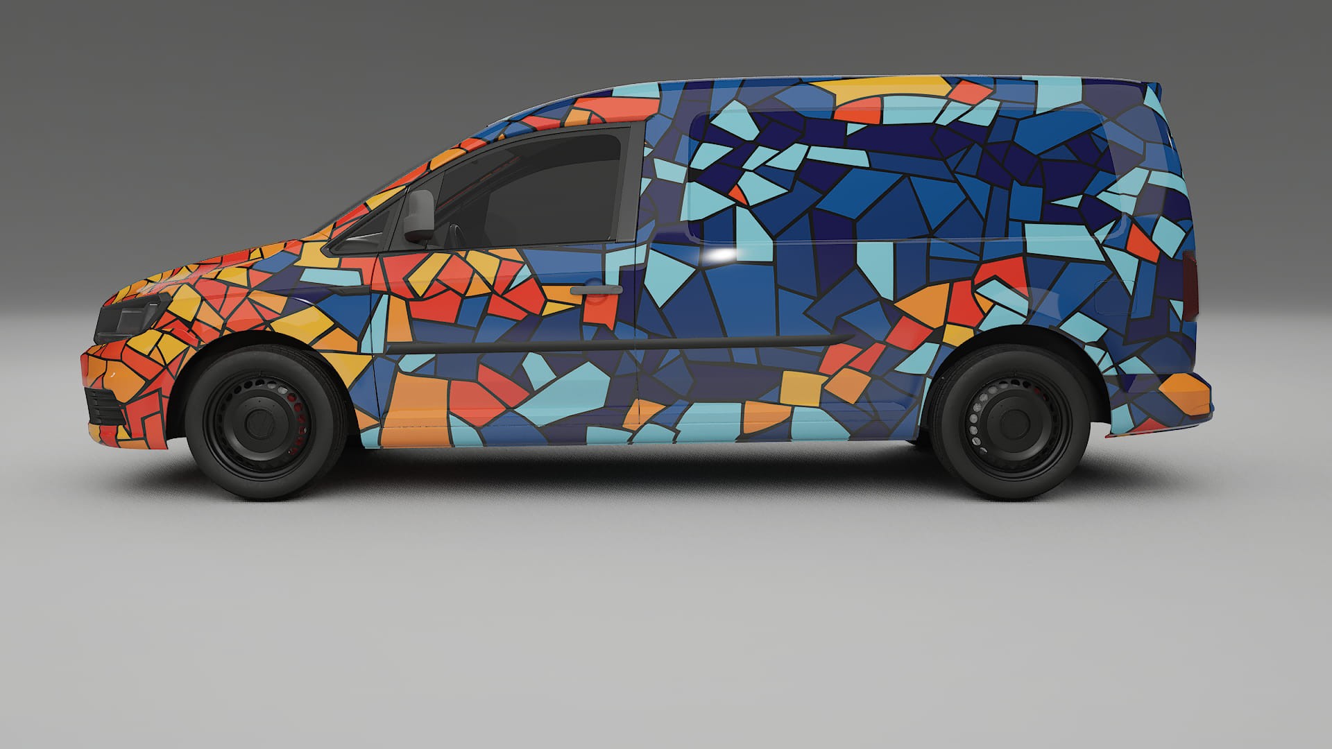 VW Caddy Maxi SB BARCELONA – Tervezett Wrap PPF készlet nyomtatható poliuretán fóliából