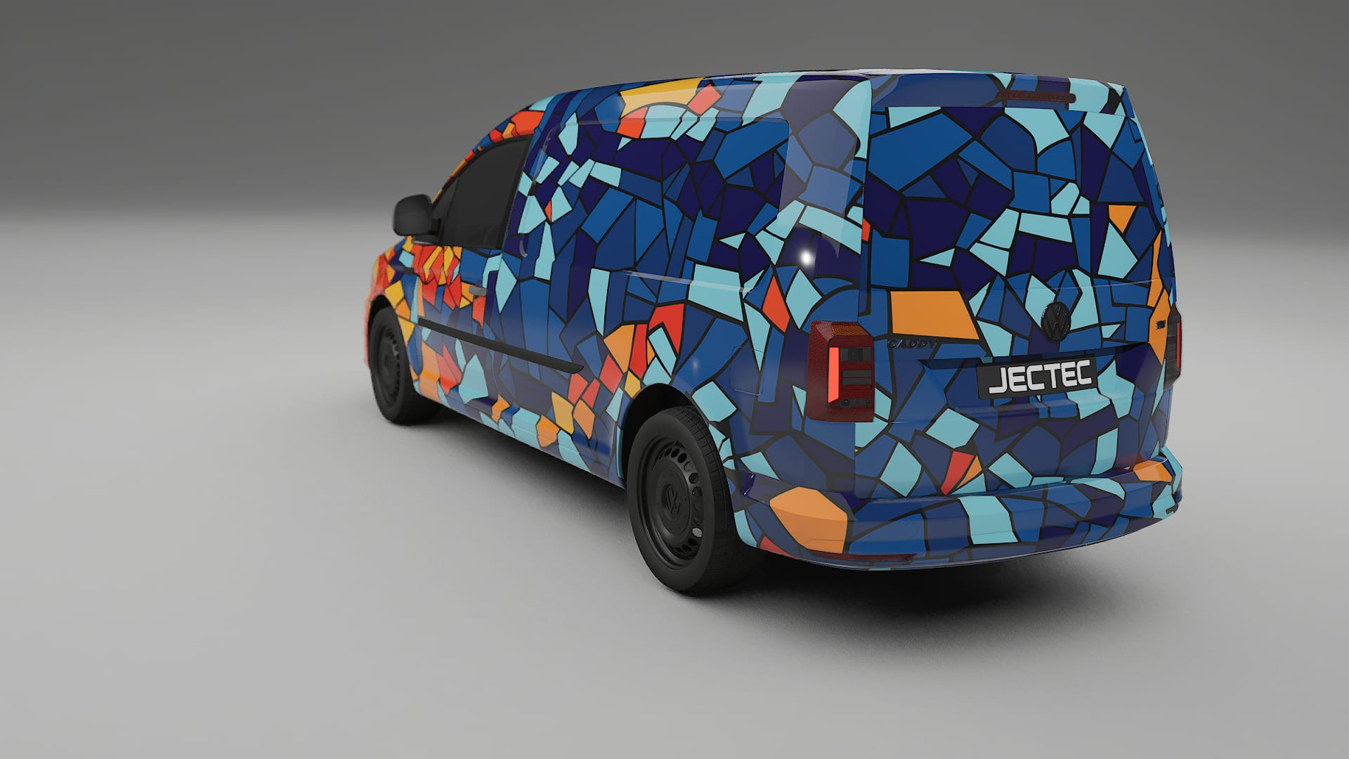 VW Caddy Maxi SB BARCELONA – Tervezett Wrap PPF készlet nyomtatható poliuretán fóliából