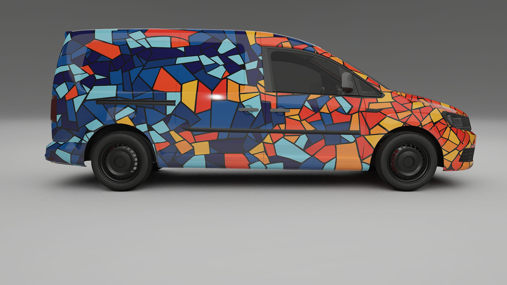 VW Caddy Maxi SB BARCELONA – Tervezett Wrap PPF készlet nyomtatható poliuretán fóliából