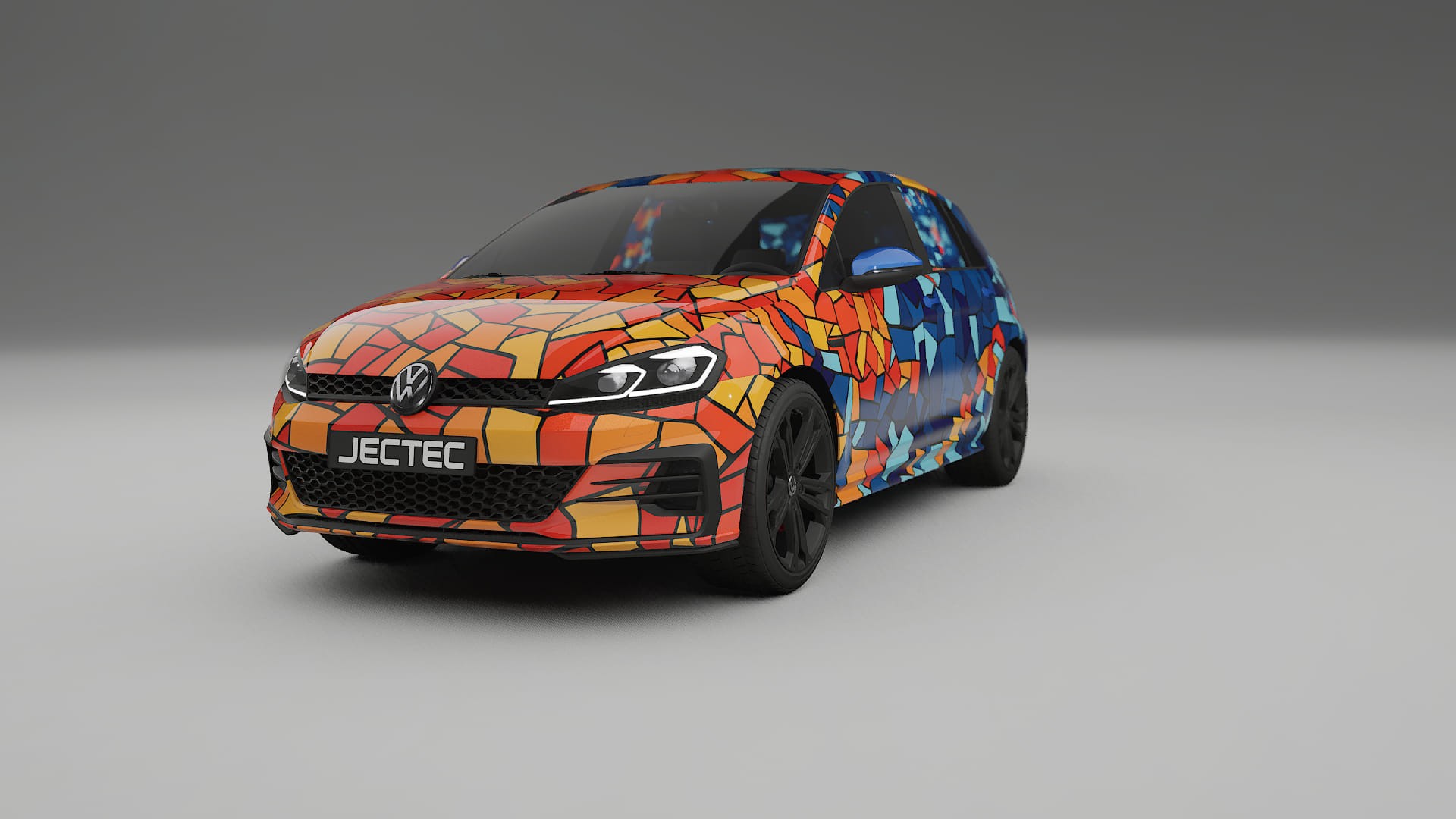VW Golf Mk7 BARCELONA – Tervezett Wrap PPF készlet nyomtatható poliuretán fóliából