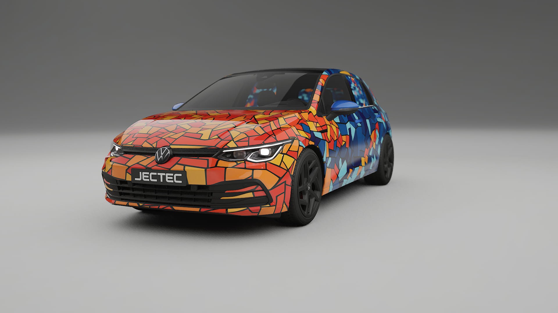 VW Golf Mk8 BARCELONA – Tervezett Wrap PPF készlet nyomtatható poliuretán fóliából