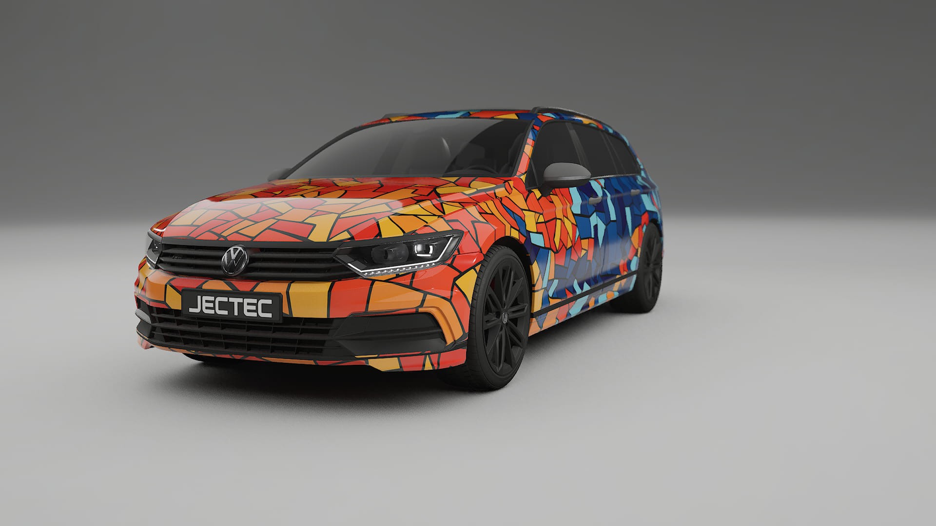 VW Passat VariantR B8 BARCELONA – Tervezett Wrap PPF készlet nyomtatható poliuretán fóliából