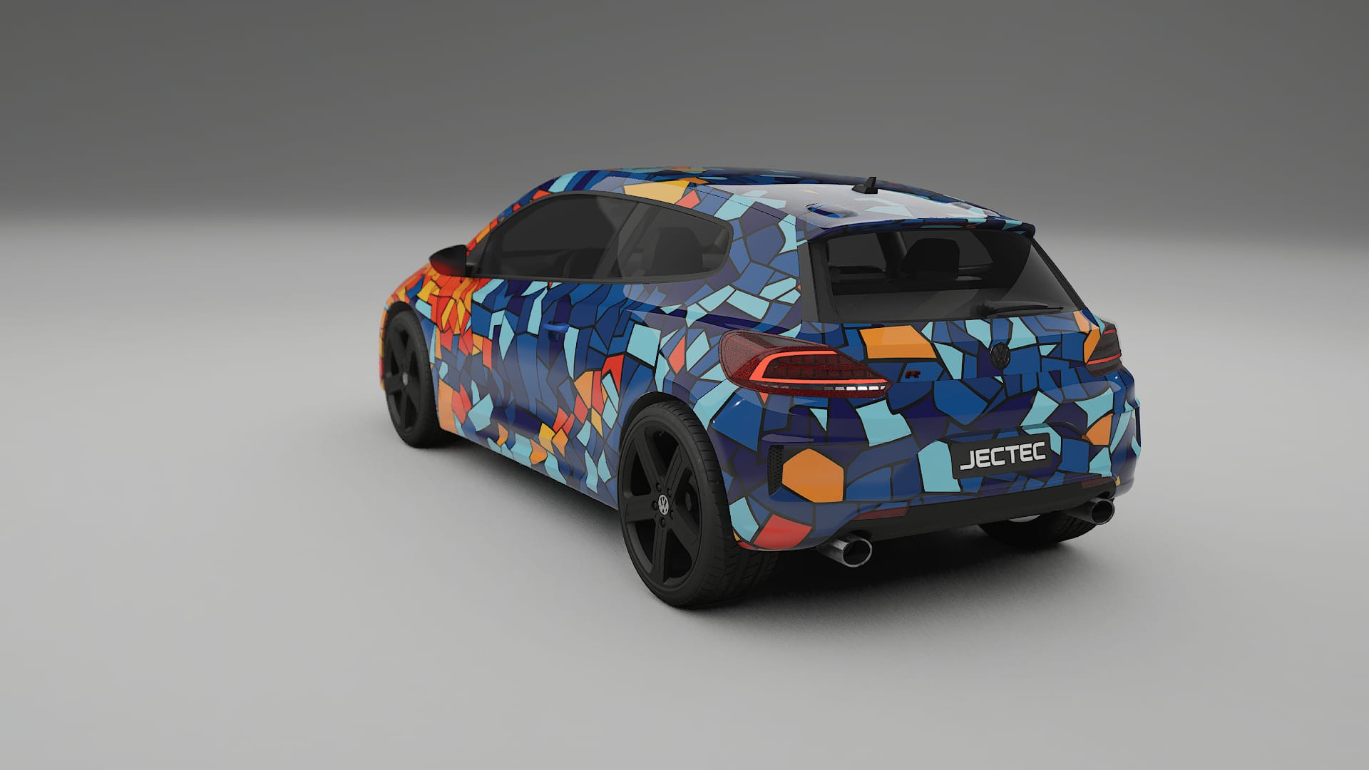 VW Scirocco R III BARCELONA – Tervezett Wrap PPF készlet nyomtatható poliuretán fóliából