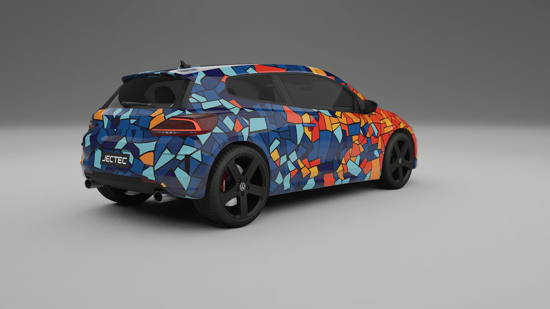 VW Scirocco R III BARCELONA – Tervezett Wrap PPF készlet nyomtatható poliuretán fóliából