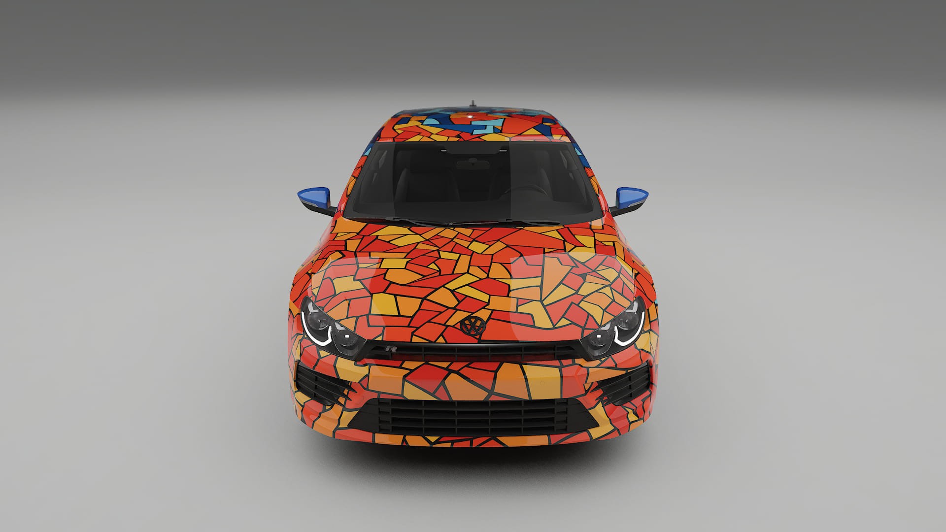 VW Scirocco R III BARCELONA – Tervezett Wrap PPF készlet nyomtatható poliuretán fóliából