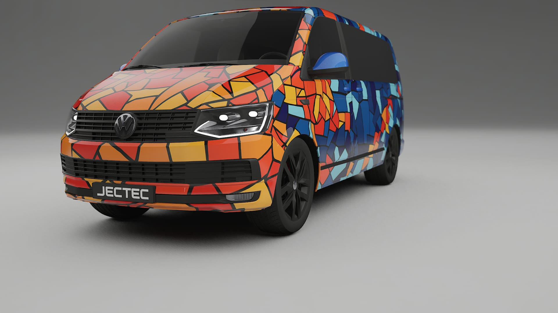 VW Transporter T6 Multivan BARCELONA – Tervezett Wrap PPF készlet nyomtatható poliuretán fóliából