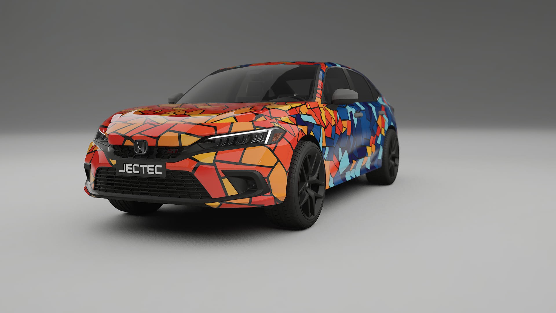 Honda Civic Si BARCELONA – Tervezett Wrap PPF készlet nyomtatható poliuretán fóliából