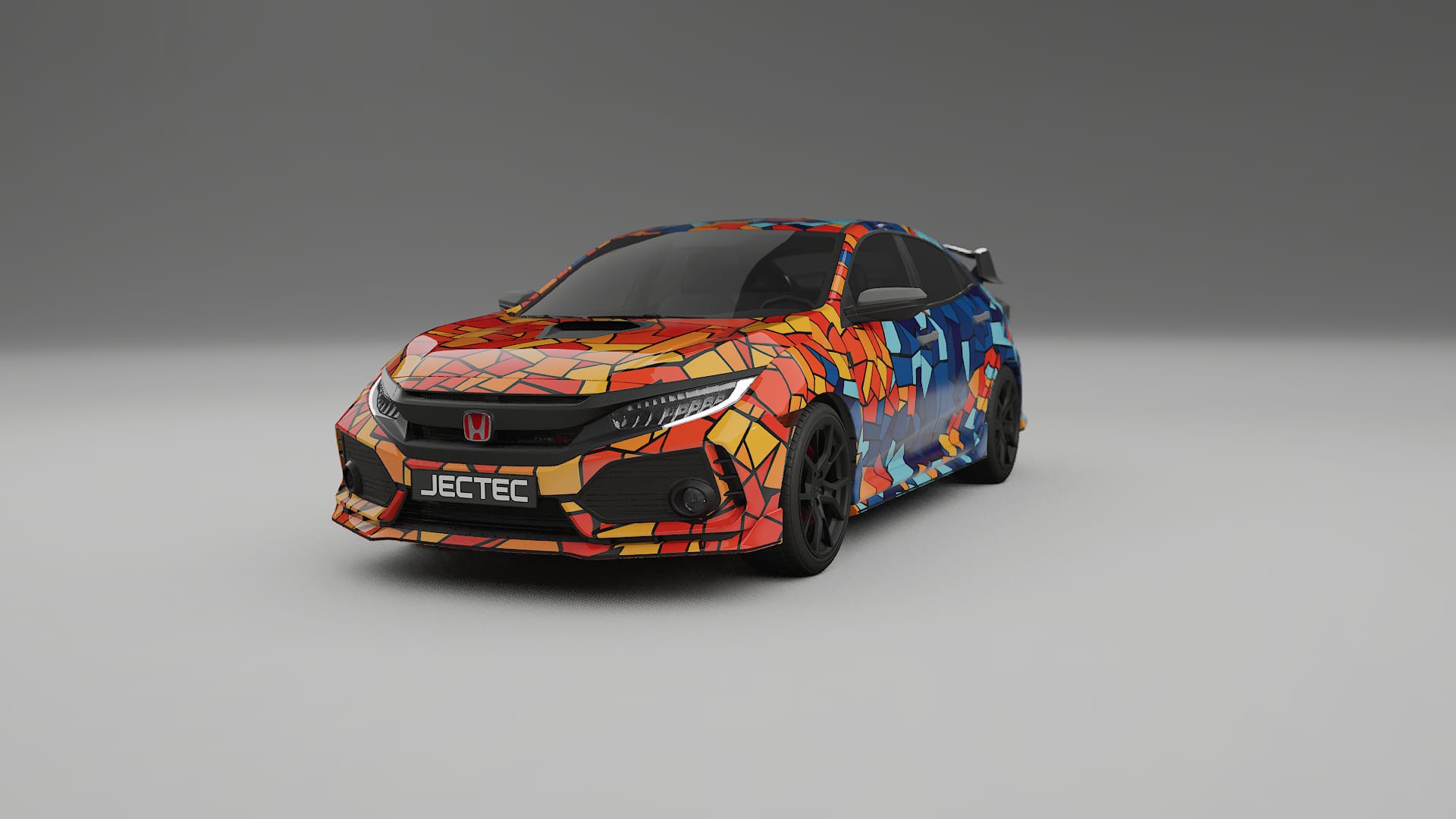 Honda Civic Type-R BARCELONA – Tervezett Wrap PPF készlet nyomtatható poliuretán fóliából