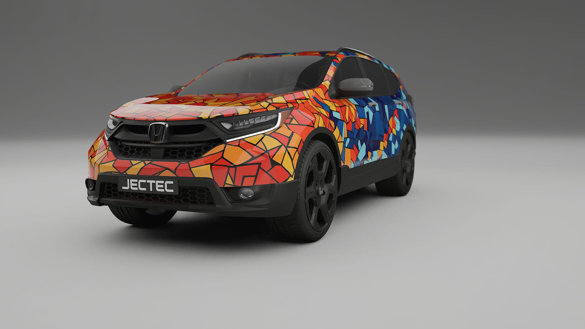Honda CRV Touring prefacelift pre-LCI BARCELONA – Tervezett Wrap PPF készlet nyomtatható poliuretán fóliából