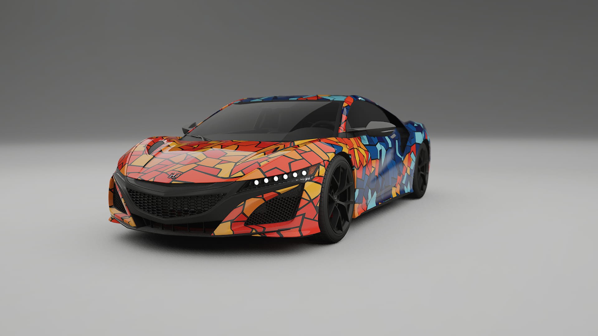 Honda NSX prefacelift pre-LCI BARCELONA – Tervezett Wrap PPF készlet nyomtatható poliuretán fóliából