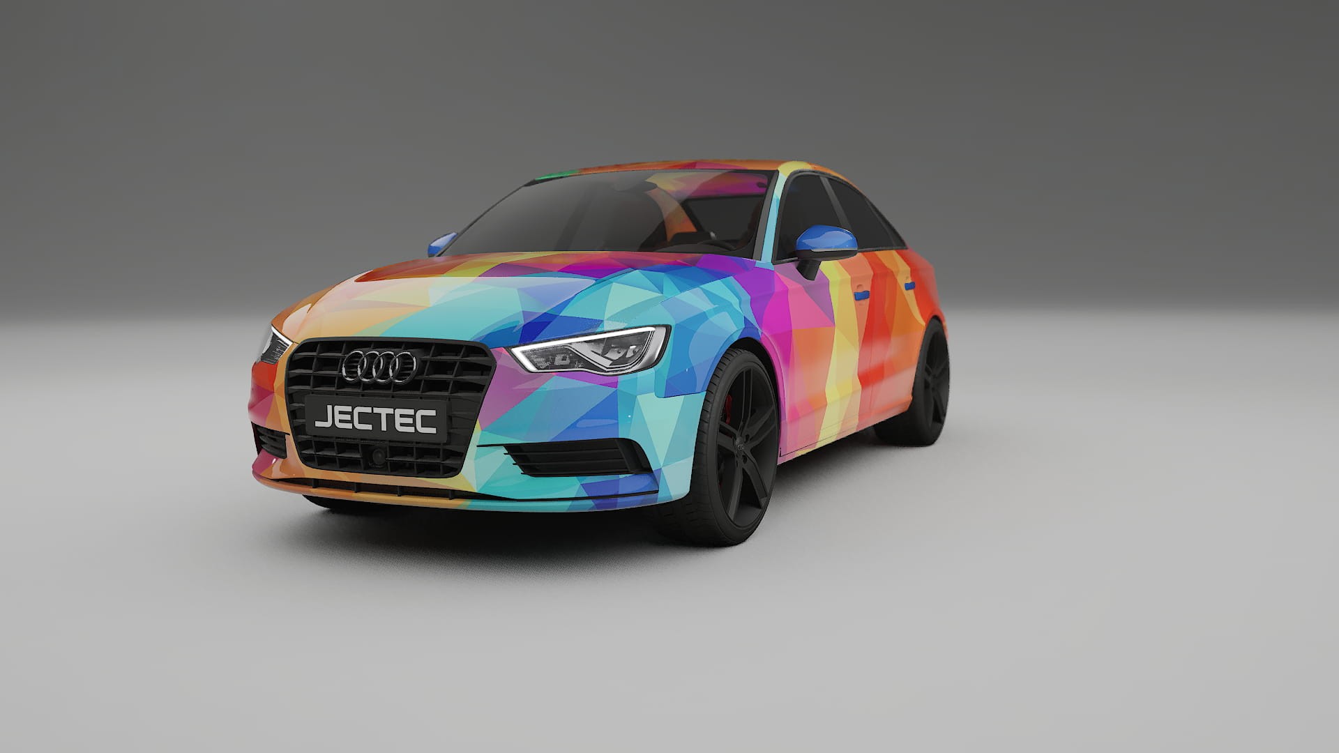 Audi A3 8V sedan prefacelift pre-LCI VECTOR VIBE – Tervezett Wrap PPF készlet nyomtatható poliuretán fóliából