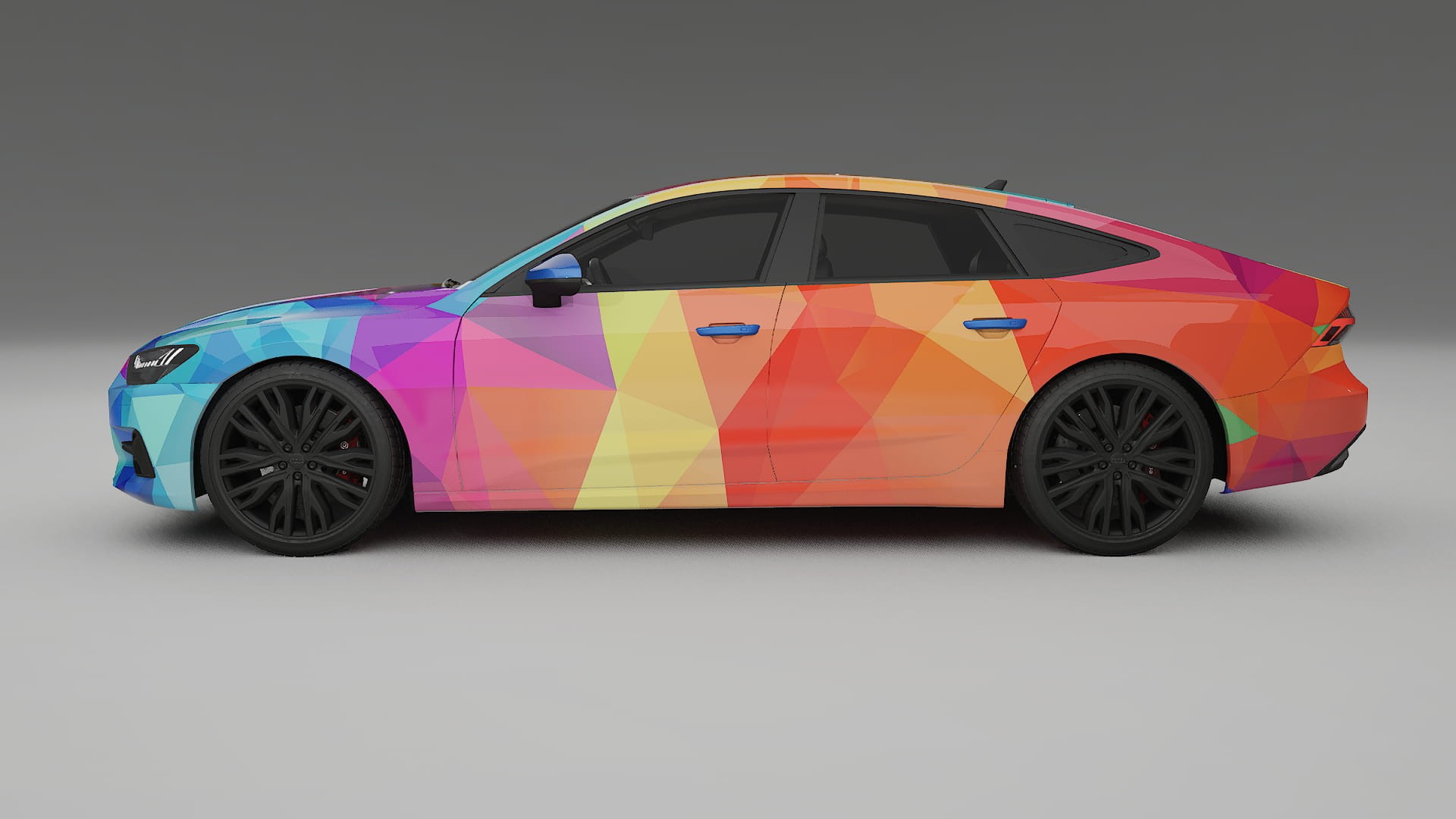 Audi A7 C8 Sportback prefacelift pre-LCI VECTOR VIBE – Tervezett Wrap PPF készlet nyomtatható poliuretán fóliából