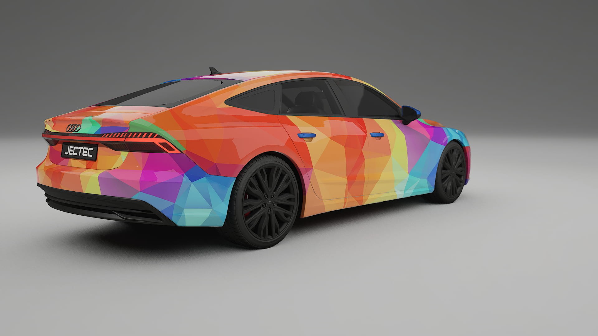 Audi A7 C8 Sportback prefacelift pre-LCI VECTOR VIBE – Tervezett Wrap PPF készlet nyomtatható poliuretán fóliából