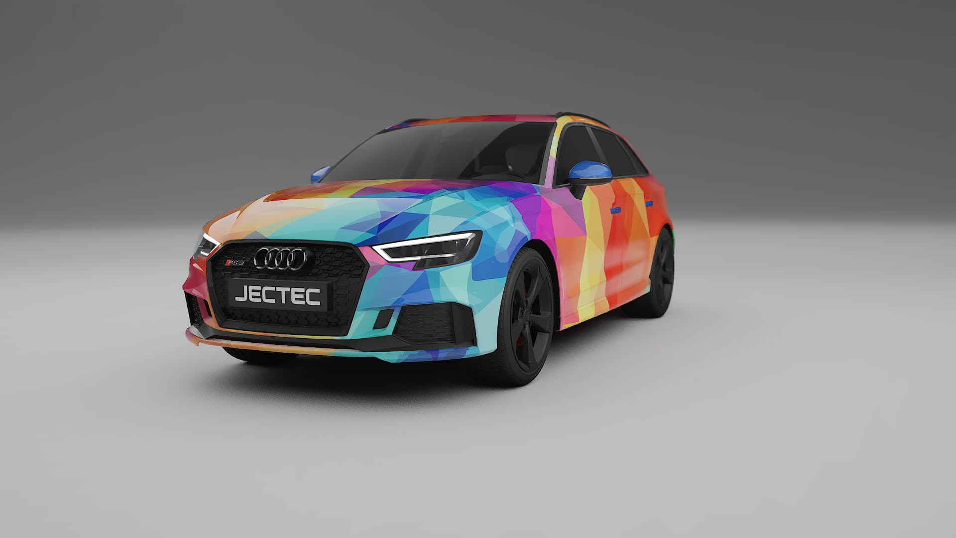Audi RS3 Sportback 8V facelift LCI VECTOR VIBE – Tervezett Wrap PPF készlet nyomtatható poliuretán fóliából