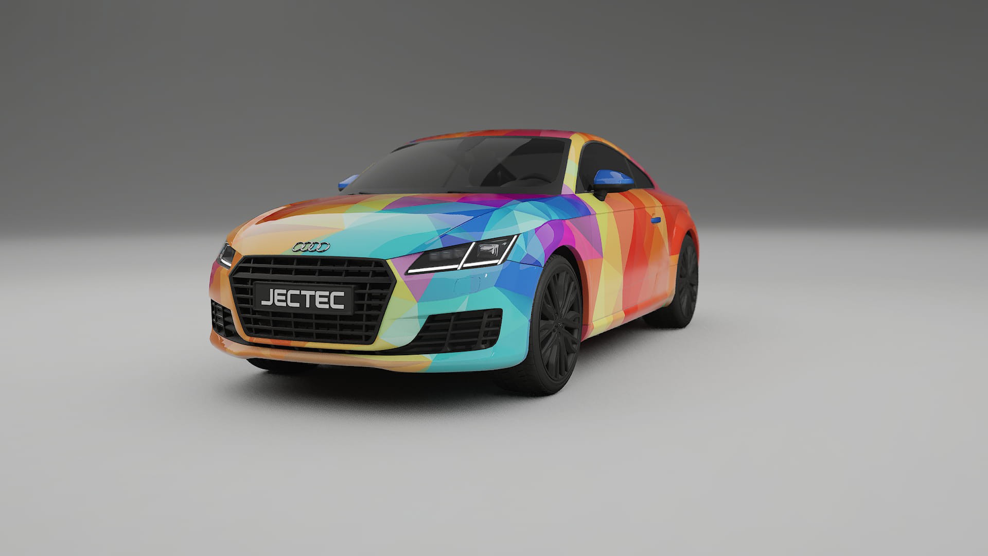 Audi TT Coupe 8S prefacelift pre-LCI VECTOR VIBE – Tervezett Wrap PPF készlet nyomtatható poliuretán fóliából