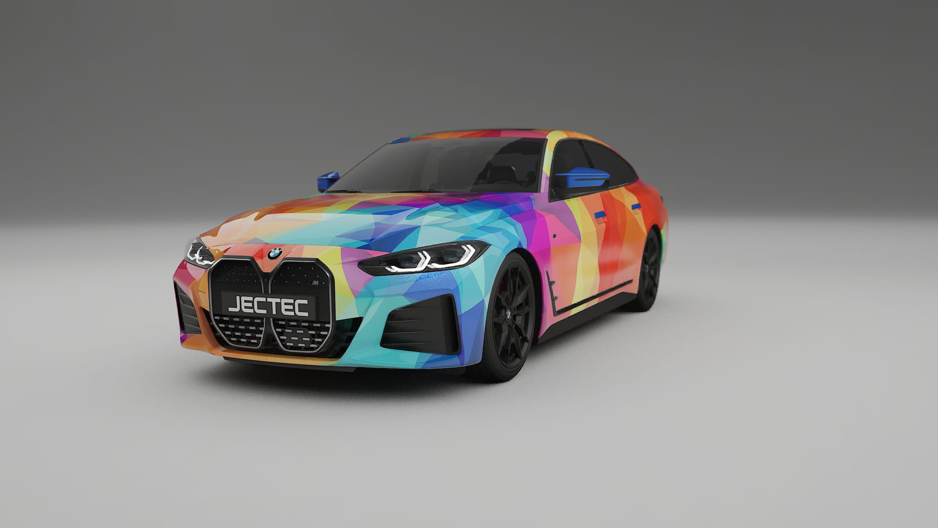 BMW I4 G26 M-Package VECTOR VIBE – Tervezett Wrap PPF készlet nyomtatható poliuretán fóliából