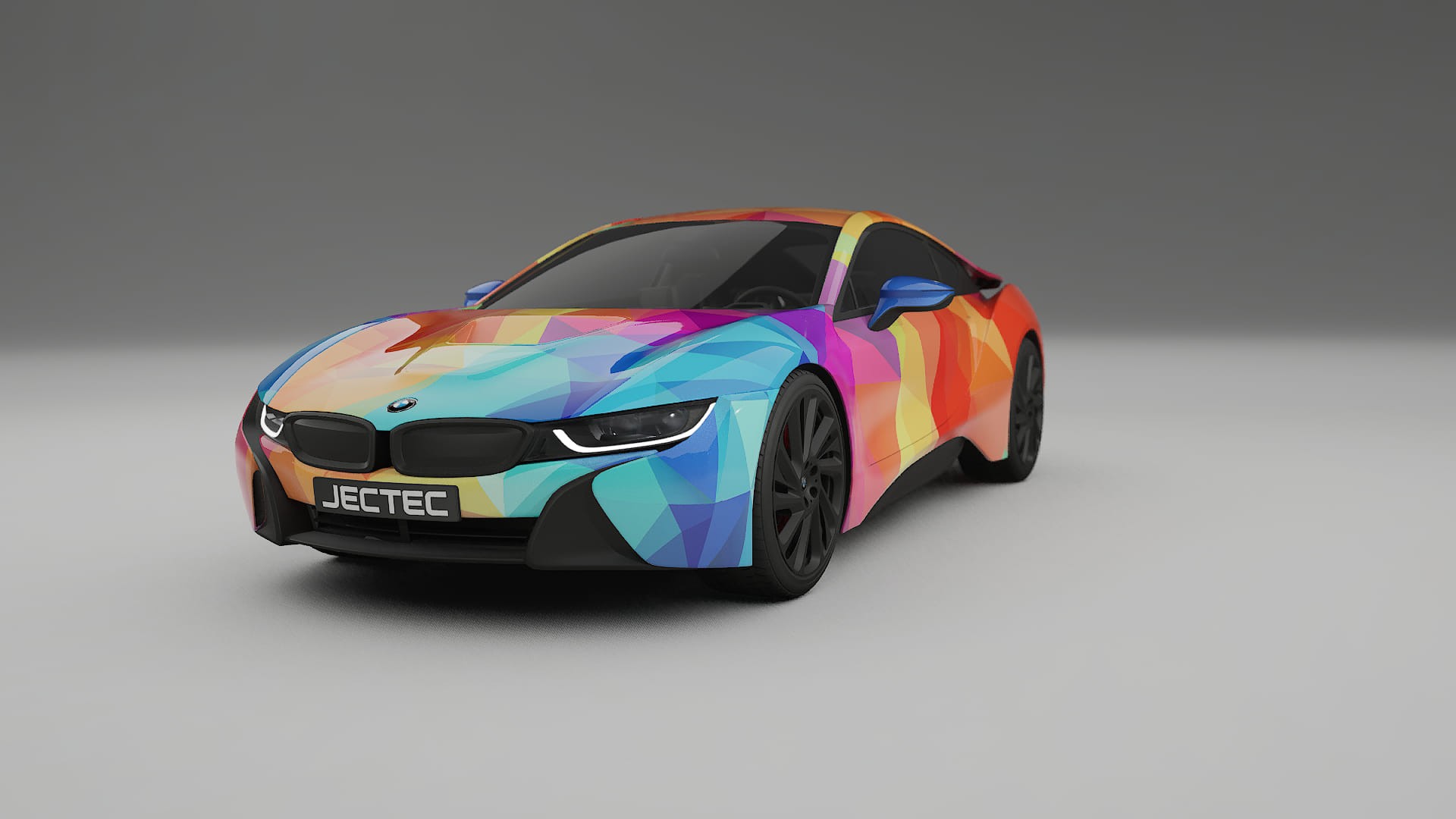 BMW I8 I12 VECTOR VIBE – Tervezett Wrap PPF készlet nyomtatható poliuretán fóliából