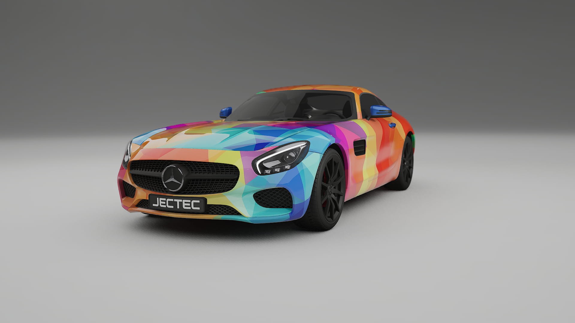 Mercedes AMG GT C190 Coupe VECTOR VIBE – Tervezett Wrap PPF készlet nyomtatható poliuretán fóliából