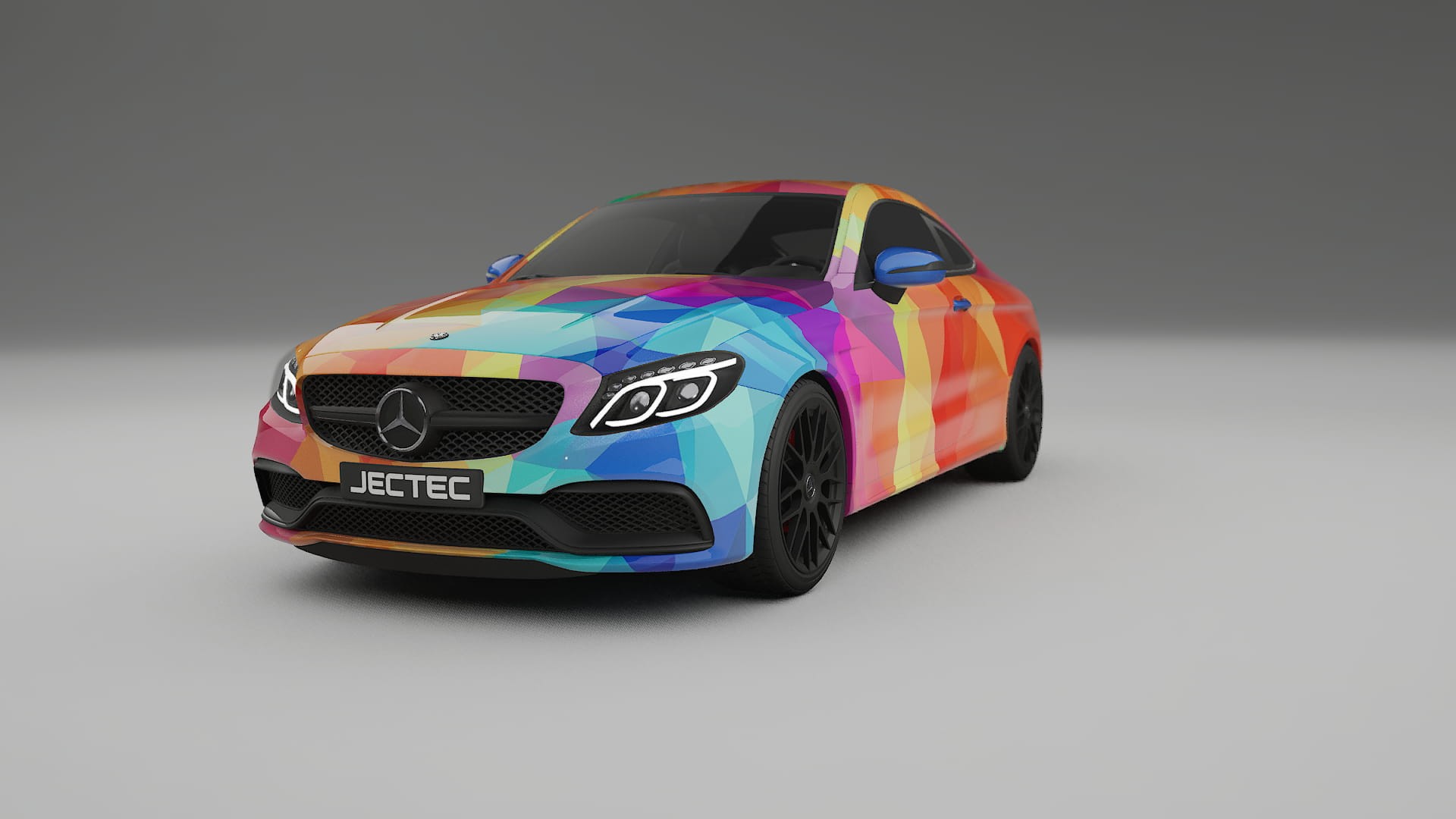 Mercedes C63 AMG W205 Coupe VECTOR VIBE – Tervezett Wrap PPF készlet nyomtatható poliuretán fóliából