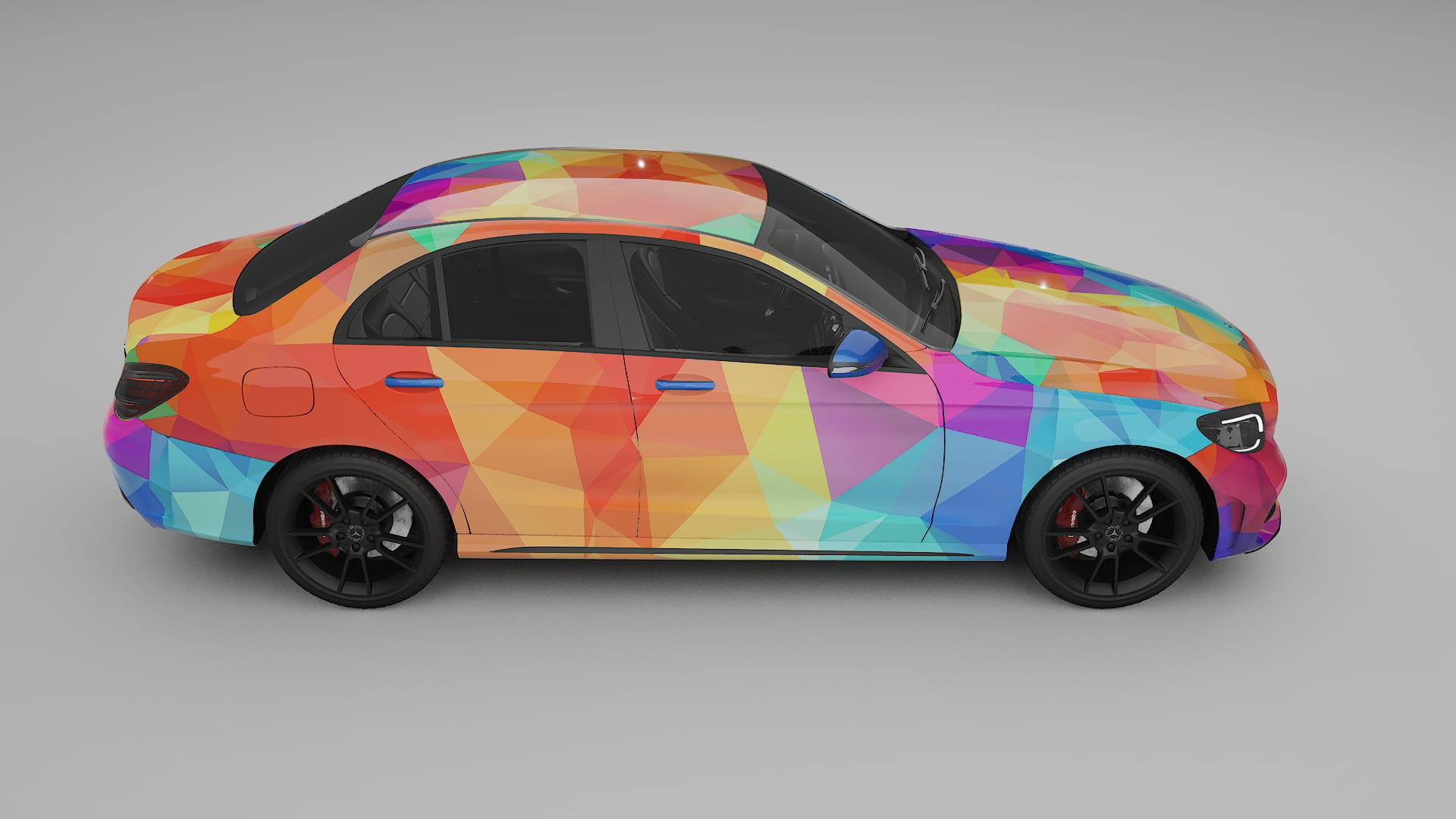 Mercedes C-class W205 AMG sedan VECTOR VIBE – Tervezett Wrap PPF készlet nyomtatható poliuretán fóliából