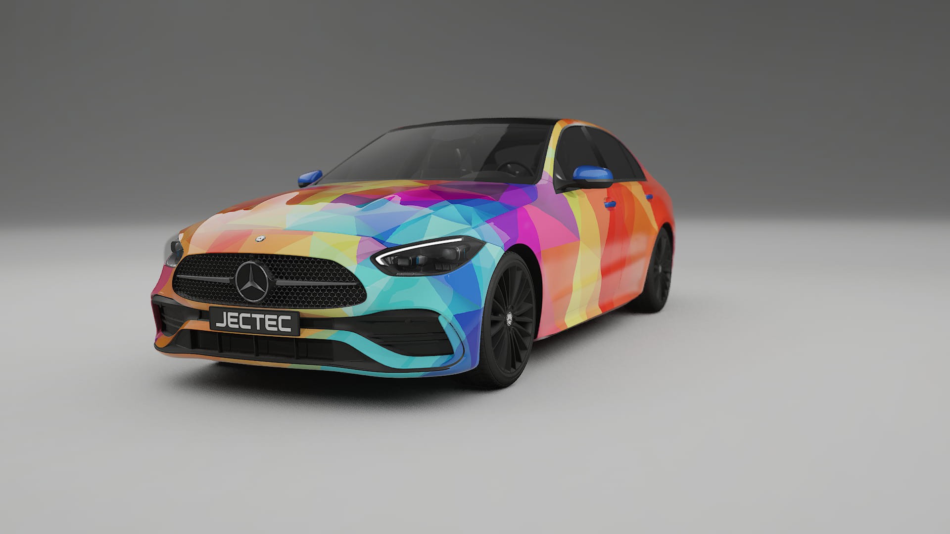 Mercedes C-class W206 VECTOR VIBE – Tervezett Wrap PPF készlet nyomtatható poliuretán fóliából
