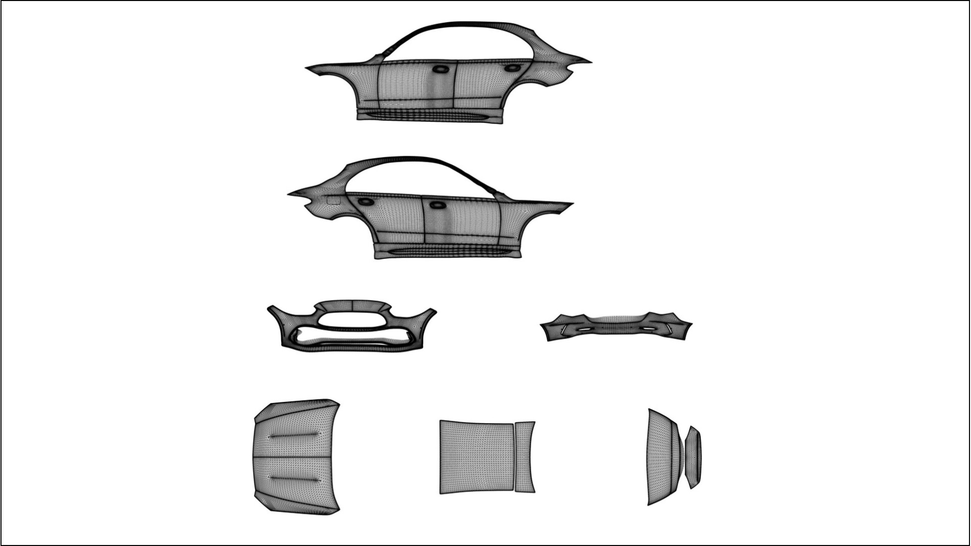 Mercedes C-class W206 VECTOR VIBE – Tervezett Wrap PPF készlet nyomtatható poliuretán fóliából 2