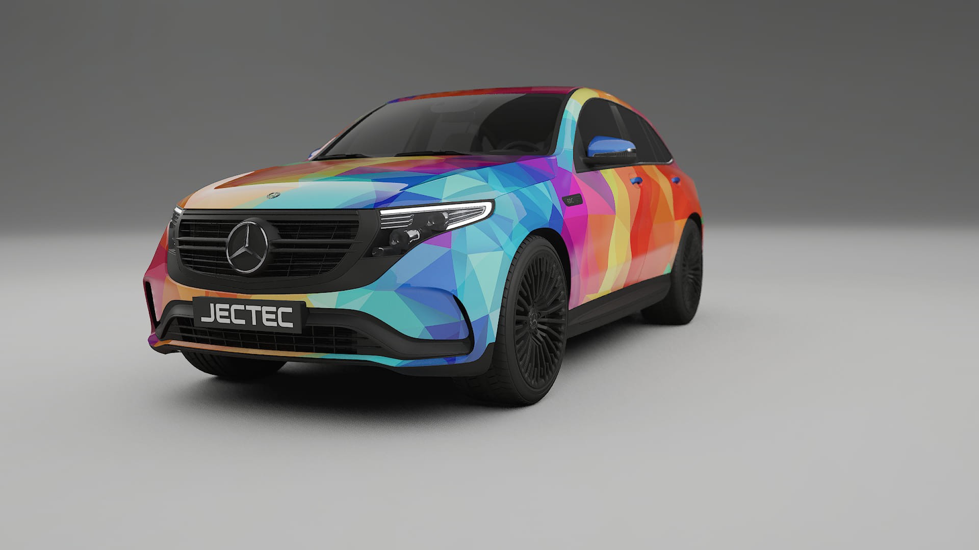 Mercedes EQC AMG VECTOR VIBE – Tervezett Wrap PPF készlet nyomtatható poliuretán fóliából