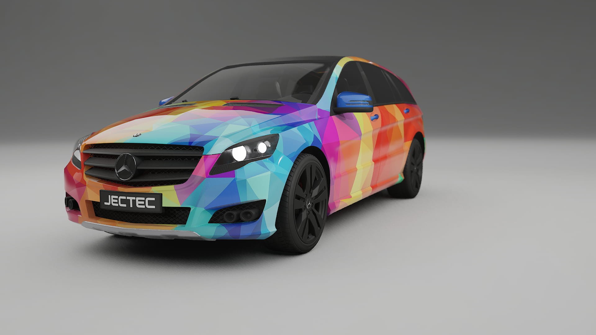 Mercedes R-class W251 facelift LCI VECTOR VIBE – Tervezett Wrap PPF készlet nyomtatható poliuretán fóliából