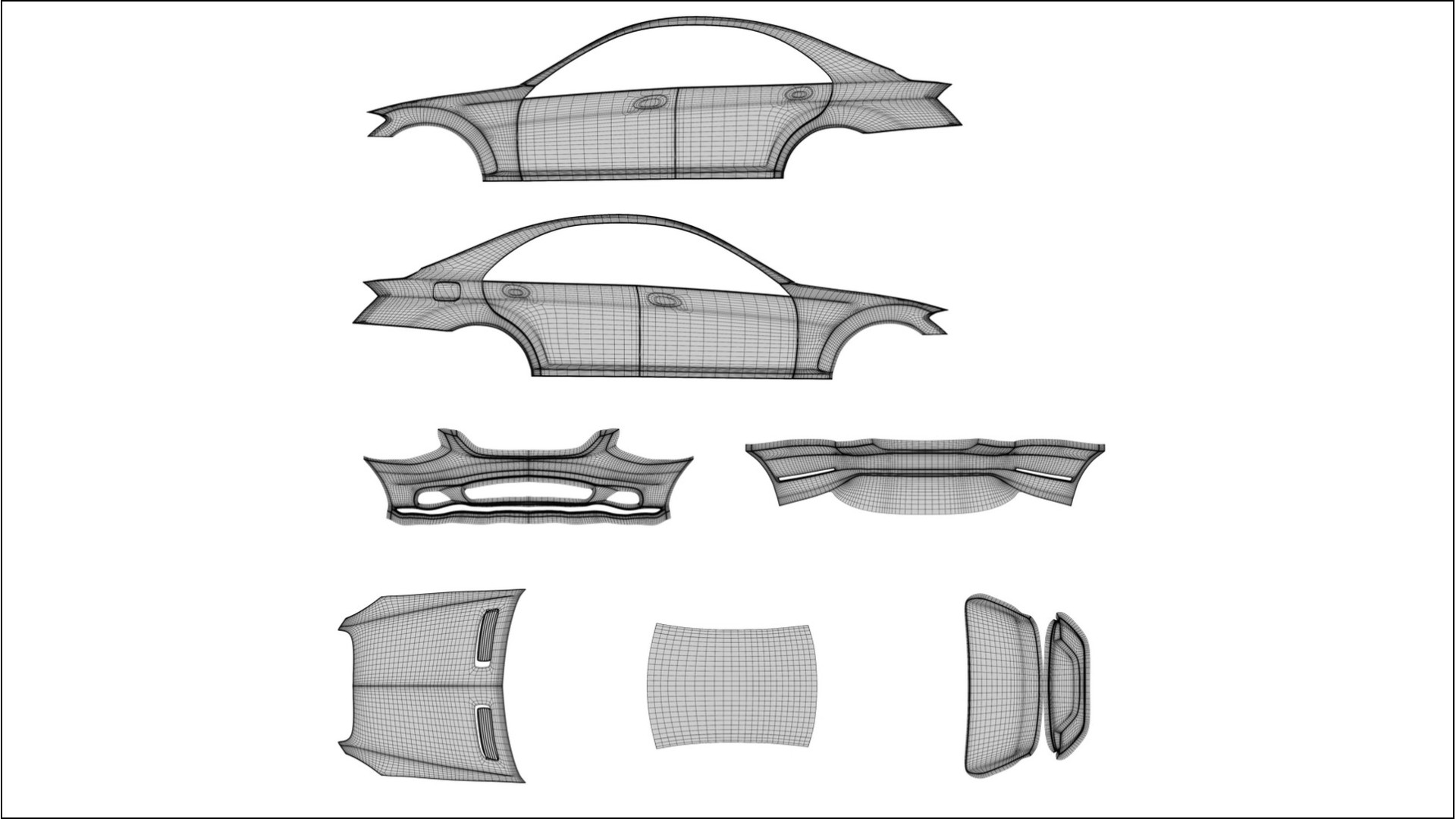 Mercedes S-class W221 facelift LCI VECTOR VIBE – Tervezett Wrap PPF készlet nyomtatható poliuretán fóliából