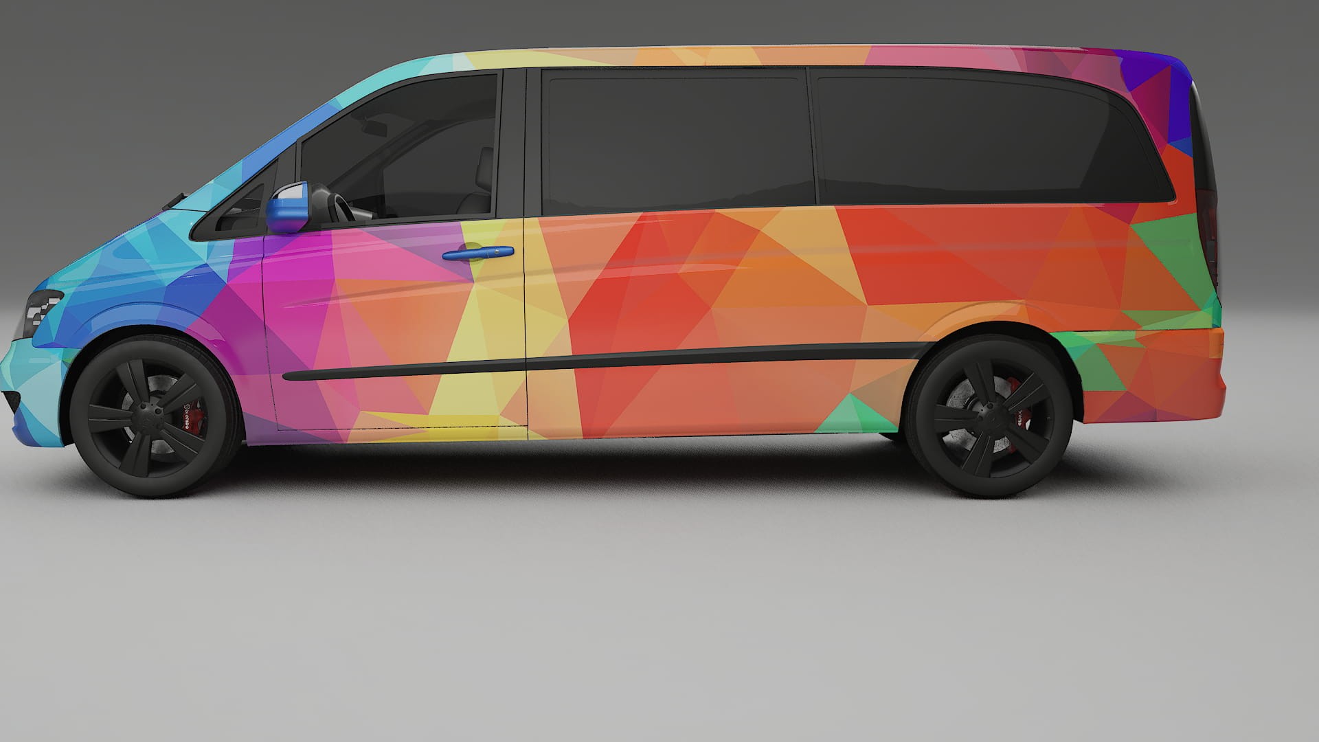 Mercedes Viano Extralong W439 Facelift LCI VECTOR VIBE – Tervezett Wrap PPF készlet nyomtatható poliuretán fóliából 2
