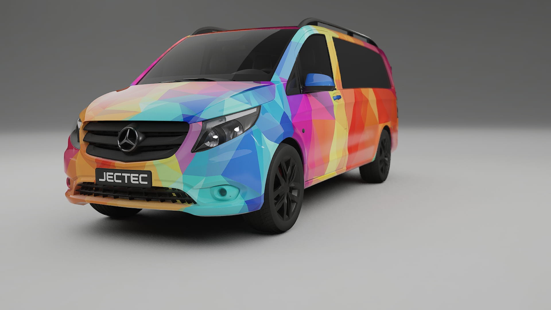 Mercedes Vito Short W447 prefacelift pre-LCI VECTOR VIBE – Tervezett Wrap PPF készlet nyomtatható poliuretán fóliából