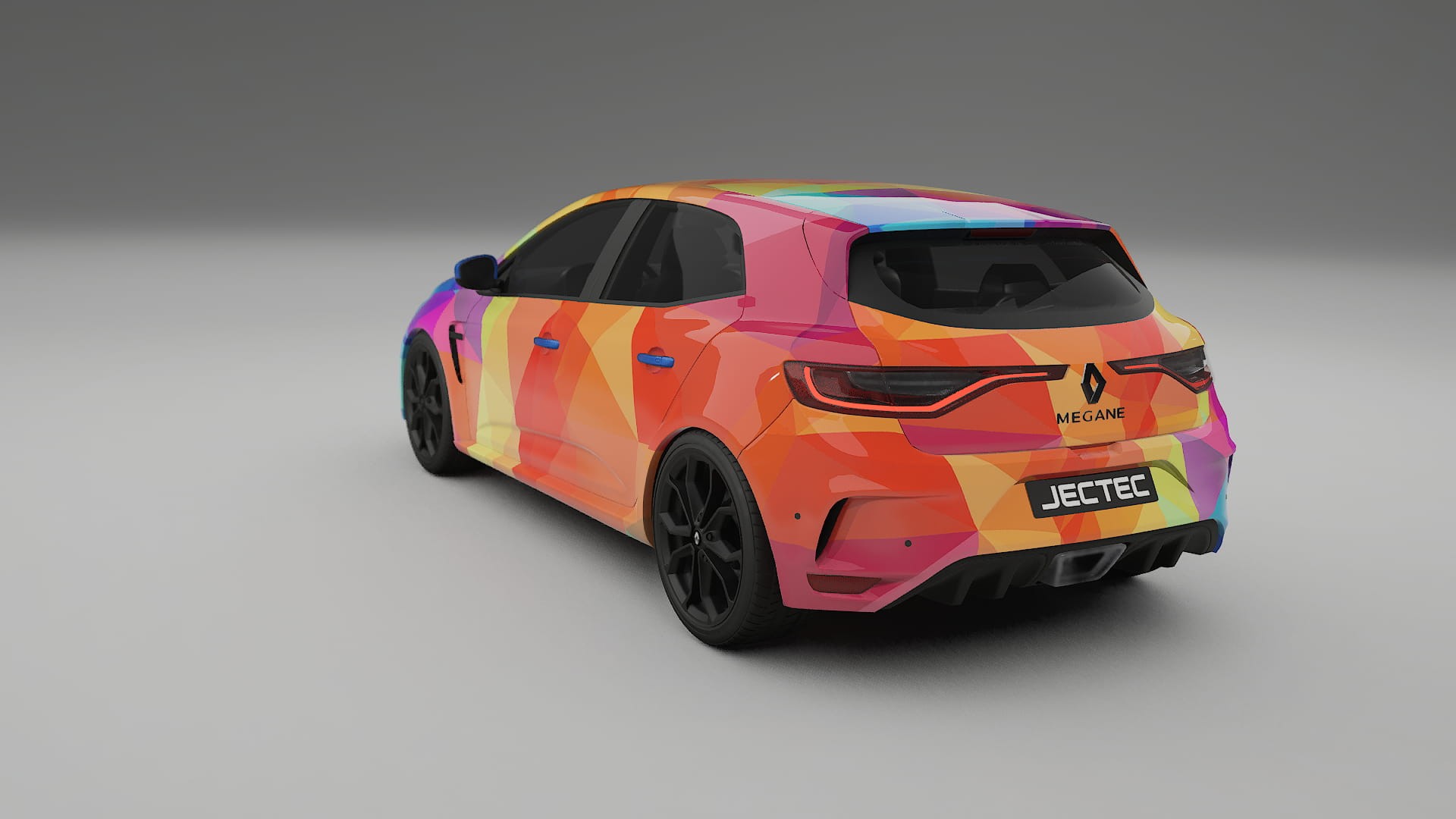 Renault Megane RS IV VECTOR VIBE – Tervezett Wrap PPF készlet nyomtatható poliuretán fóliából