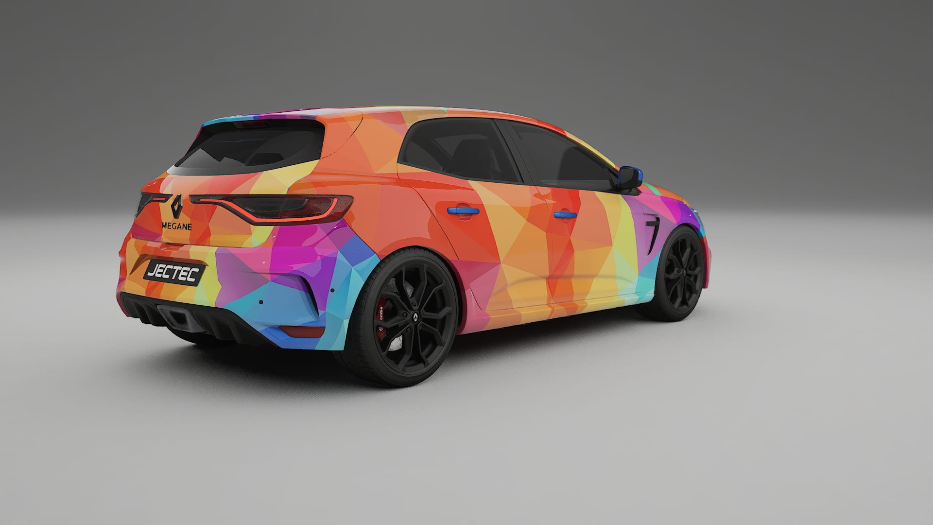 Renault Megane RS IV VECTOR VIBE – Tervezett Wrap PPF készlet nyomtatható poliuretán fóliából