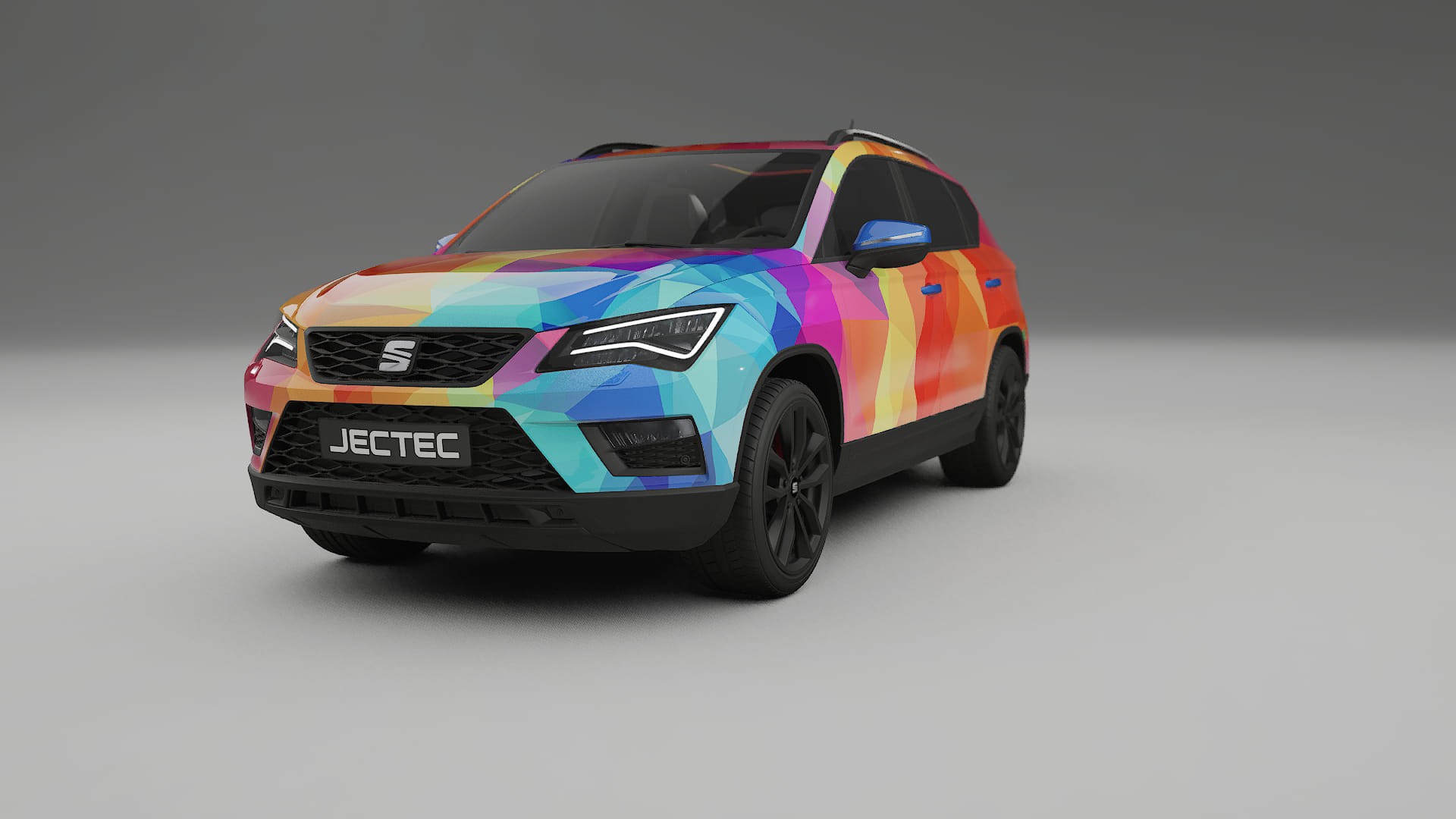 Seat Ateca KH7 VECTOR VIBE – Tervezett Wrap PPF készlet nyomtatható poliuretán fóliából