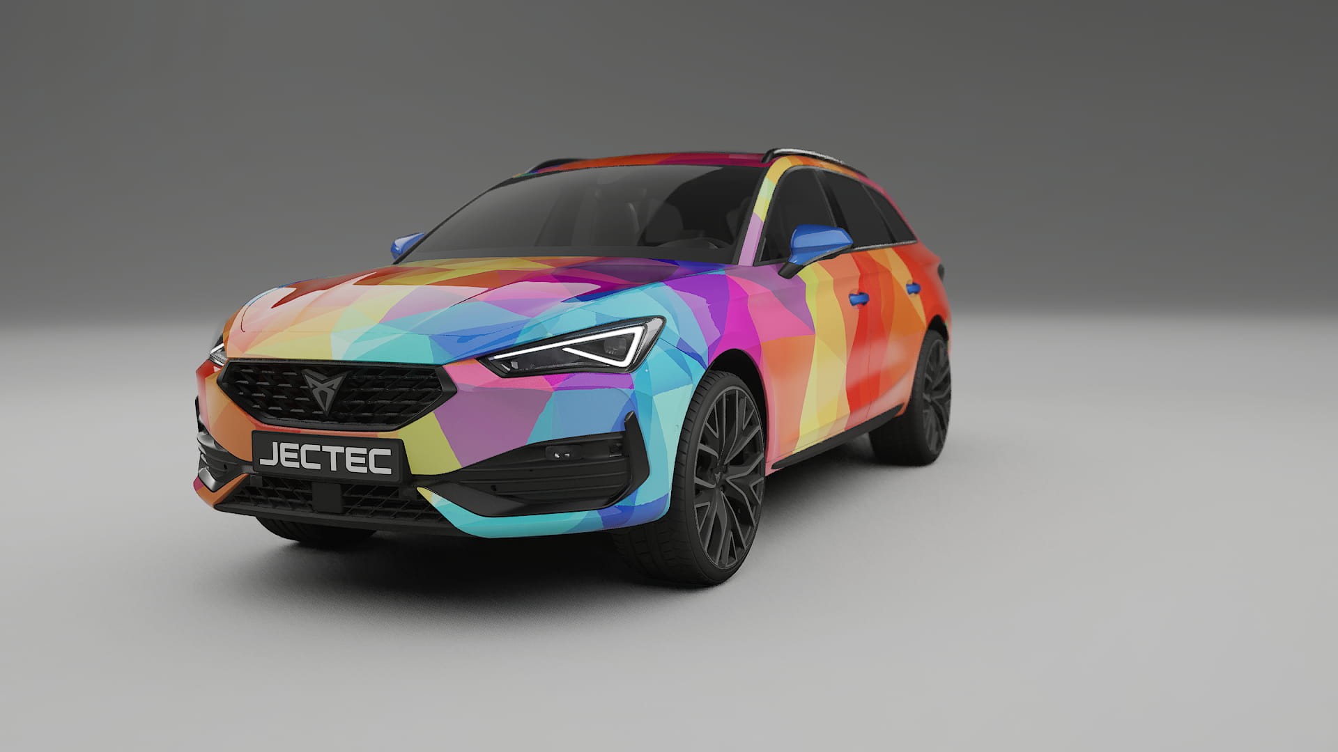 Seat Leon Cupra KL VECTOR VIBE – Tervezett Wrap PPF készlet nyomtatható poliuretán fóliából