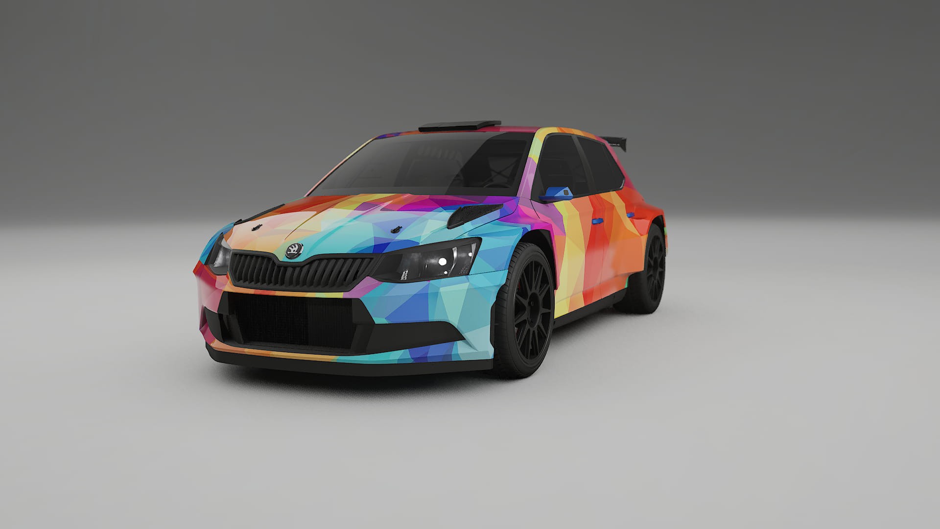 Škoda Fabia R5 6V VECTOR VIBE – Tervezett Wrap PPF készlet nyomtatható poliuretán fóliából