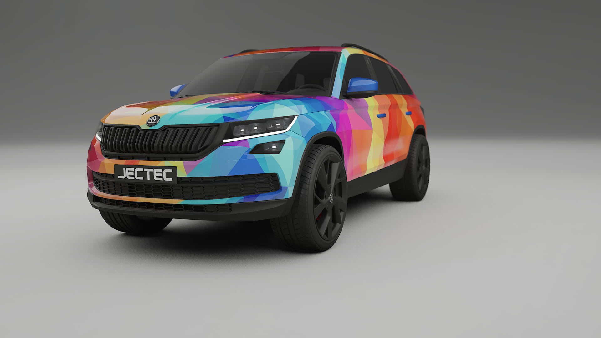 Škoda Kodiaq NS7 VECTOR VIBE – Tervezett Wrap PPF készlet nyomtatható poliuretán fóliából