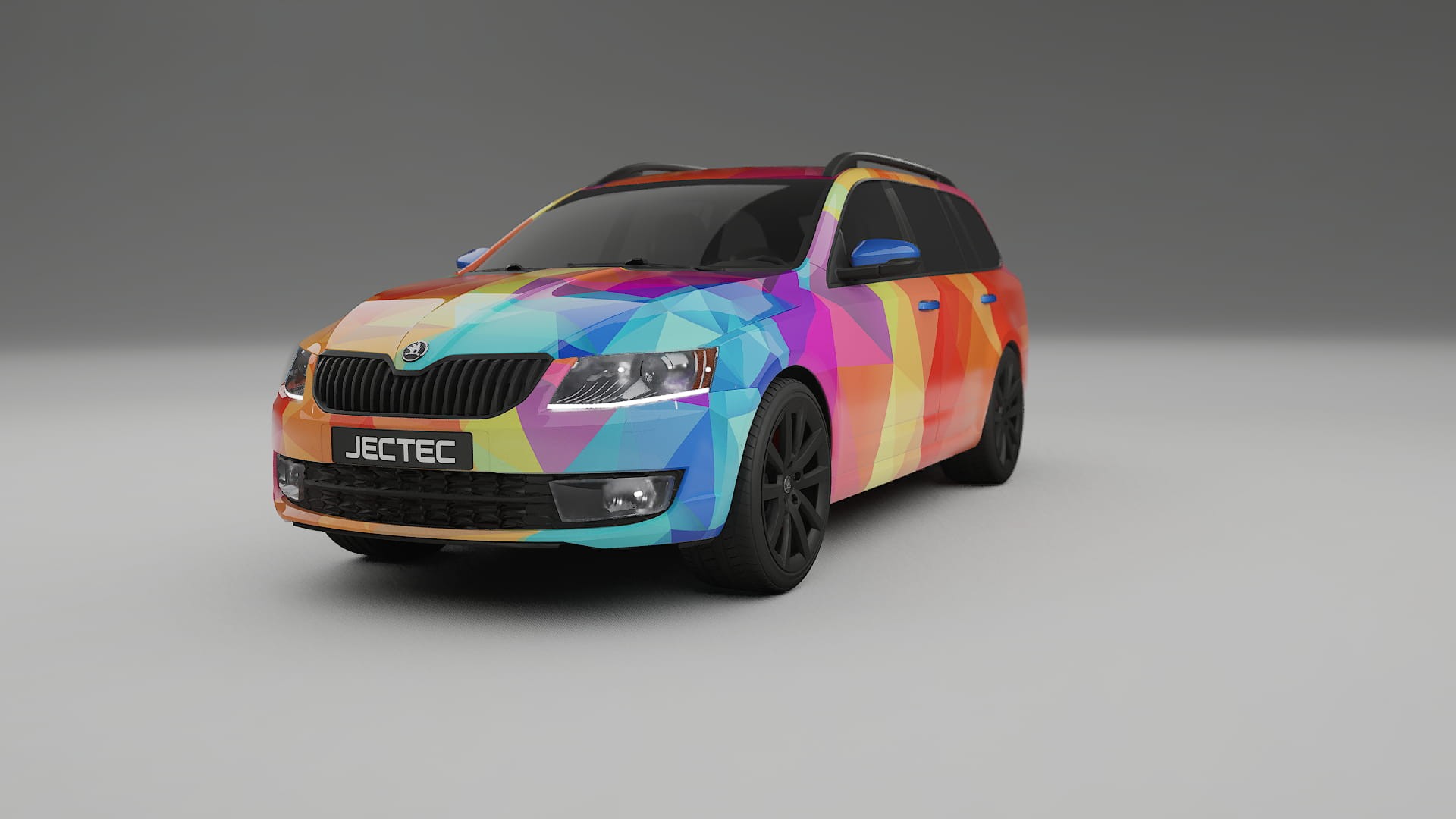 Škoda Octavia combi 5E VECTOR VIBE – Tervezett Wrap PPF készlet nyomtatható poliuretán fóliából