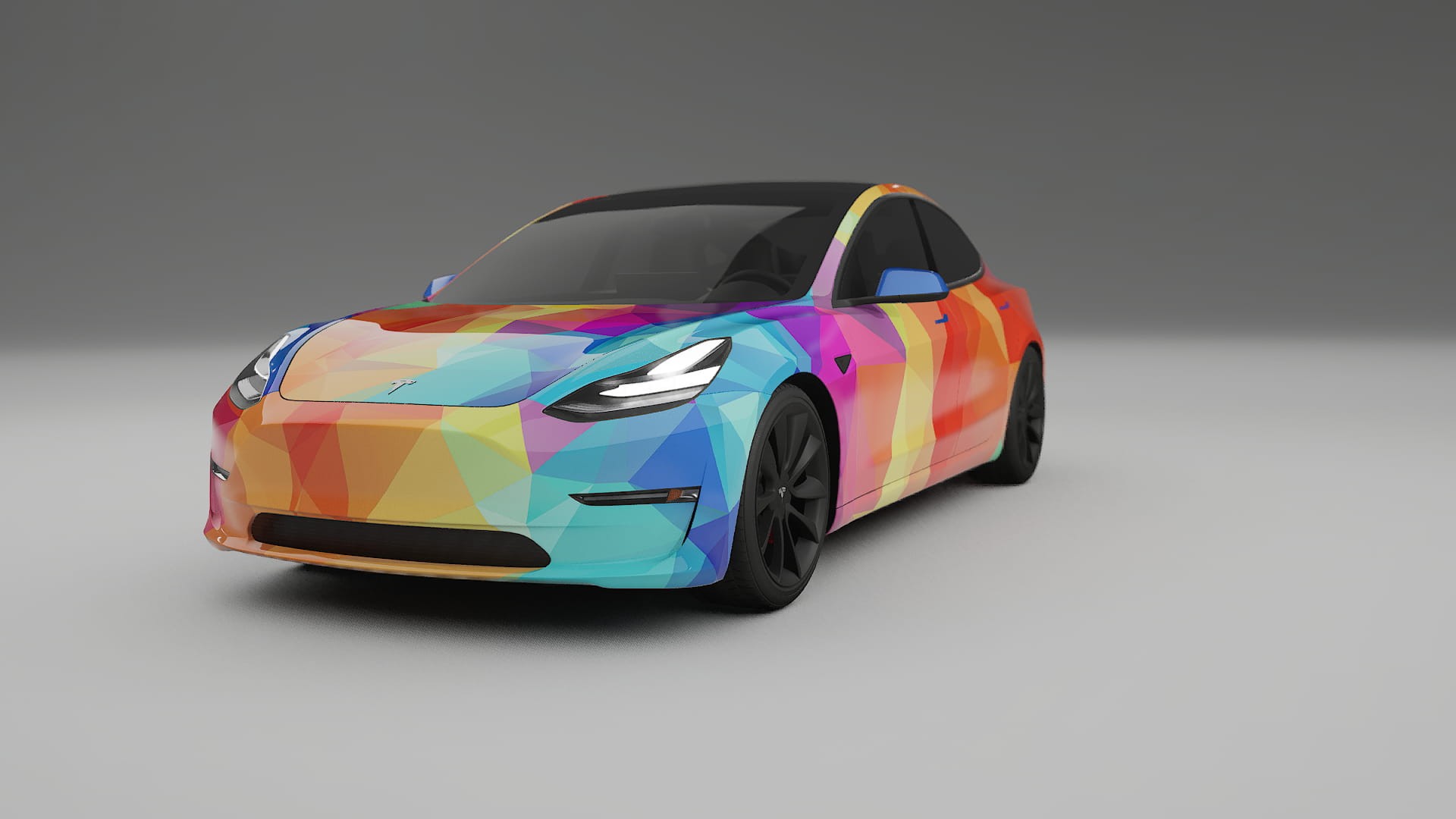 Tesla Model 3 VECTOR VIBE – Tervezett Wrap PPF készlet nyomtatható poliuretán fóliából