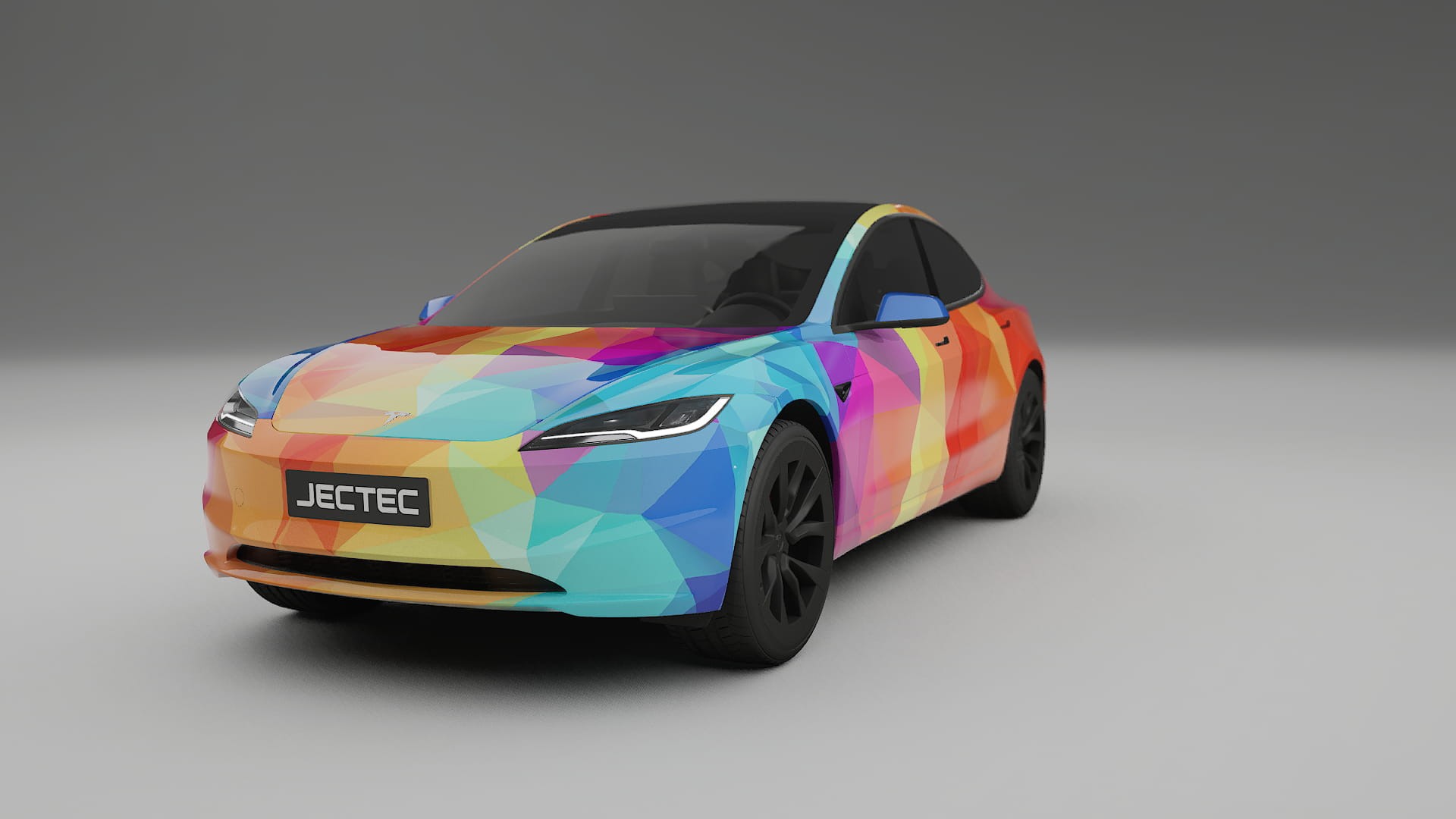 Tesla Model 3 Highland VECTOR VIBE – Tervezett Wrap PPF készlet nyomtatható poliuretán fóliából