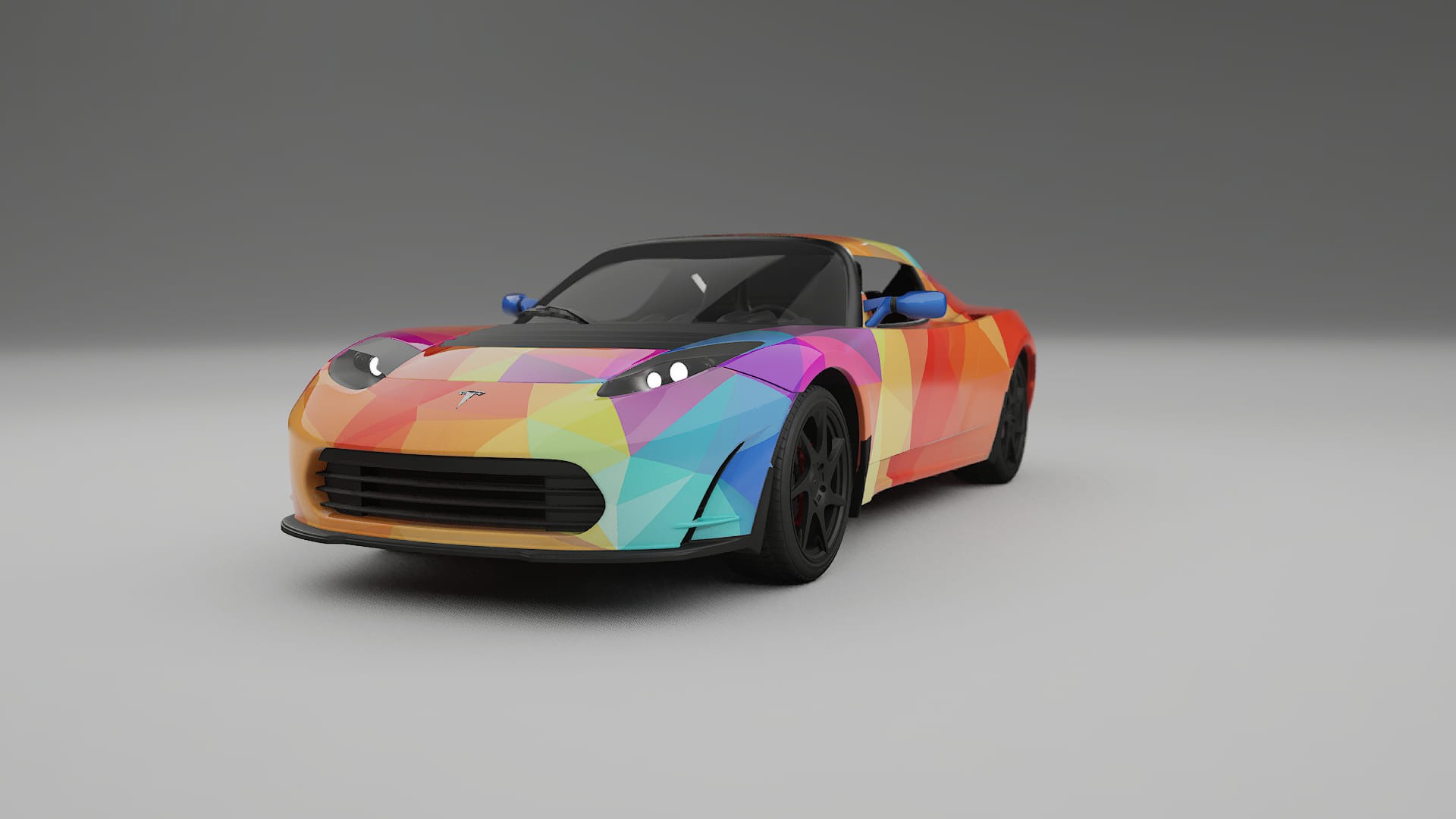 Tesla Roadster 2.5 VECTOR VIBE – Tervezett Wrap PPF készlet nyomtatható poliuretán fóliából