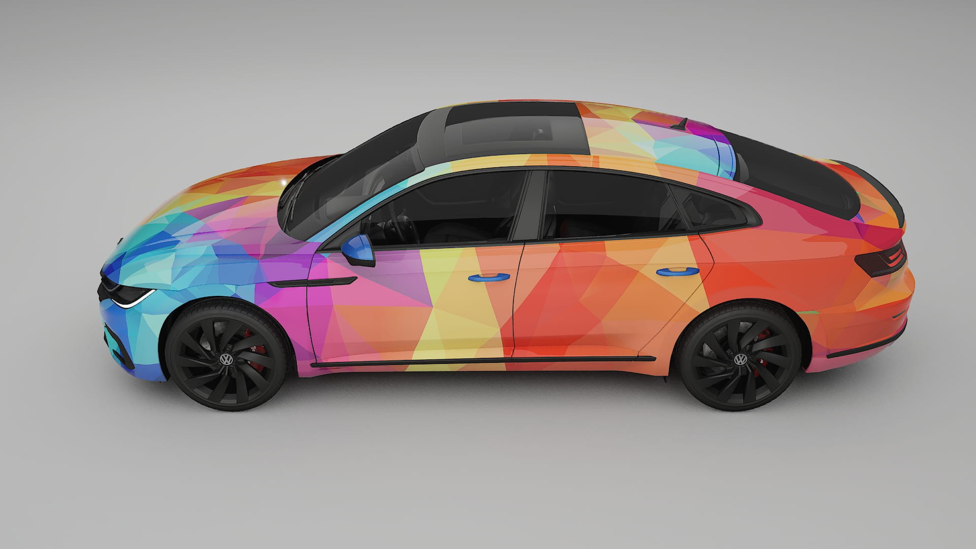 VW Arteon R 3H prefacelift pre-LCI VECTOR VIBE – Tervezett Wrap PPF készlet nyomtatható poliuretán fóliából