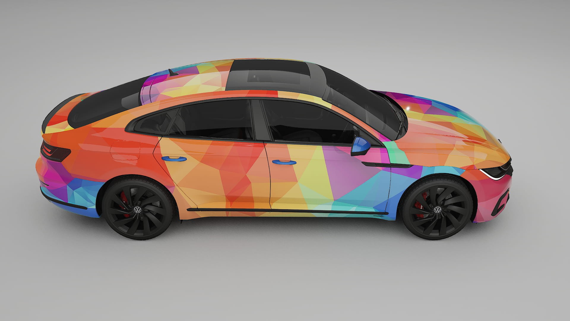 VW Arteon R 3H prefacelift pre-LCI VECTOR VIBE – Tervezett Wrap PPF készlet nyomtatható poliuretán fóliából