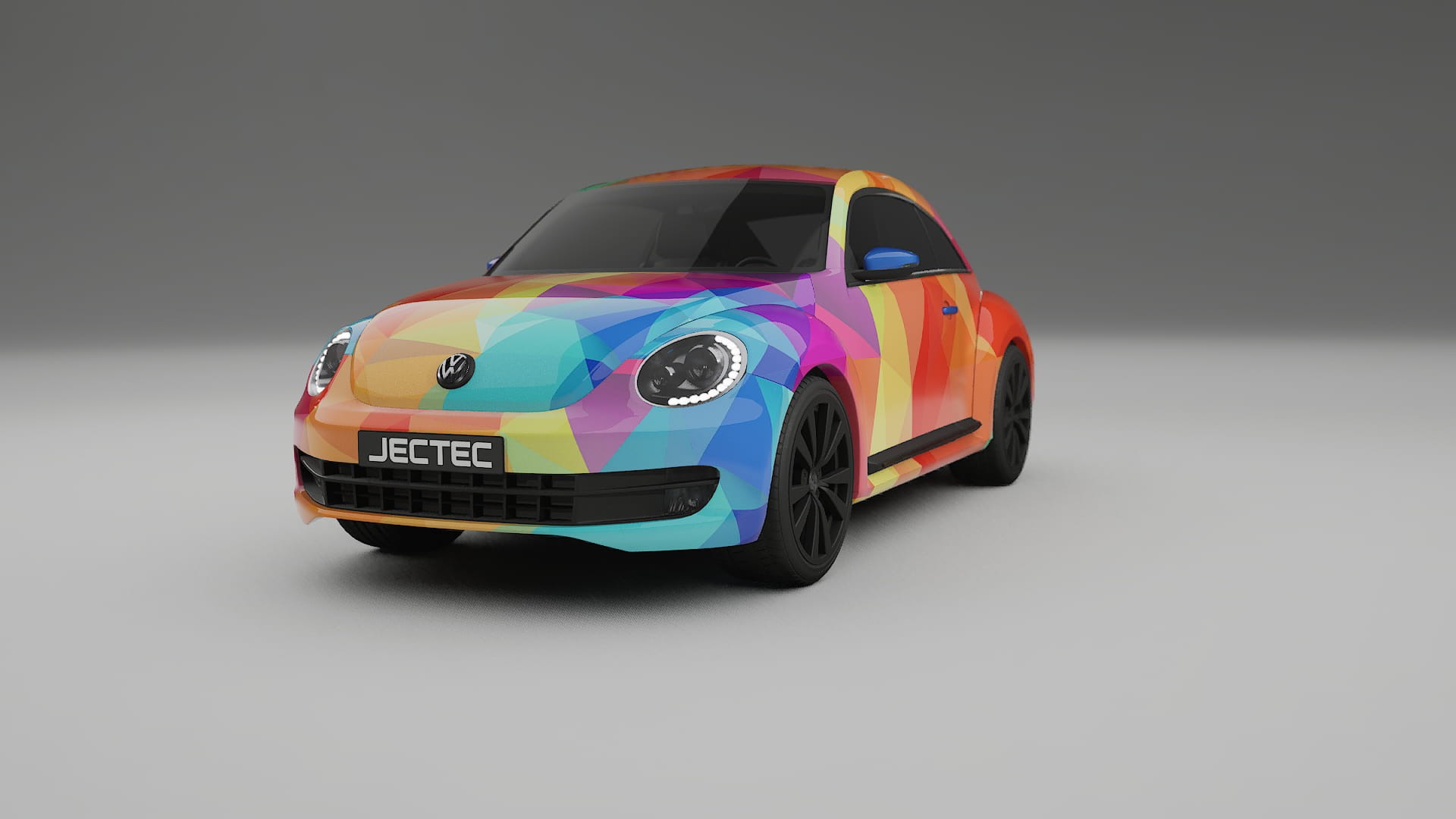 VW Beetle A5 prefacelift pre-LCI VECTOR VIBE – Tervezett Wrap PPF készlet nyomtatható poliuretán fóliából