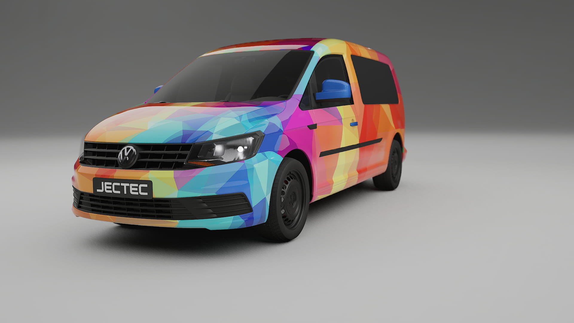 VW Caddy Maxi SB VECTOR VIBE – Tervezett Wrap PPF készlet nyomtatható poliuretán fóliából