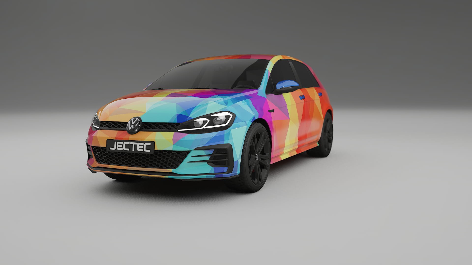 VW Golf Mk7 VECTOR VIBE – Tervezett Wrap PPF készlet nyomtatható poliuretán fóliából