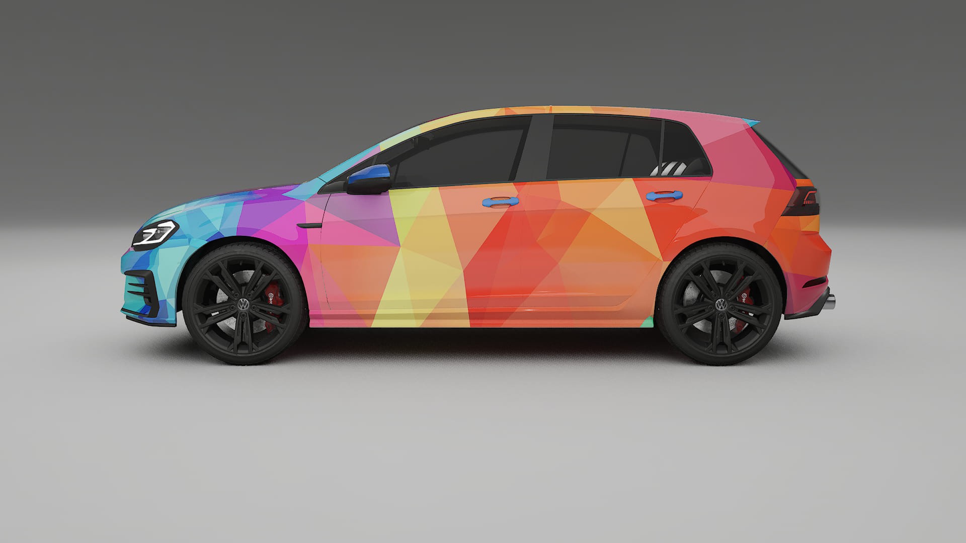 VW Golf Mk7 VECTOR VIBE – Tervezett Wrap PPF készlet nyomtatható poliuretán fóliából